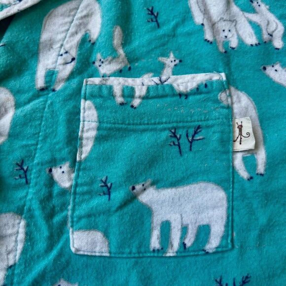 Munki Munki Bamboo Cotton Polar Bear Blue Womens Pajamas Soft Colorful Pattern - Picture 6 of 8
